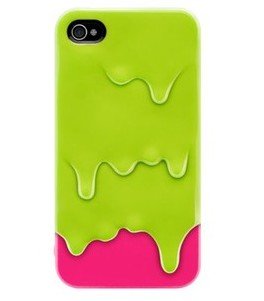 Ice Cream Melt Detachable Hard Case for iPhone 5(Pink and Green)