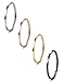 FIBO STEEL 4 Pcs 1MM Stainless Steel knuckle Stacking Rings for Women Girls Wedding Engagement Rings 9,Flat