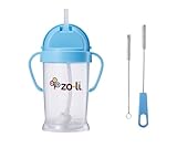 Zoli Bot Straw Sippy Cup 9oz. with Sippy Cup Cleaner - Blue