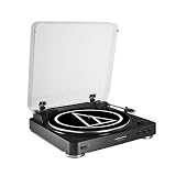 Audio-Technica AT-LP60BK-USB Fully Automatic Belt-Drive Stereo Turntable (USB & Analog), Black