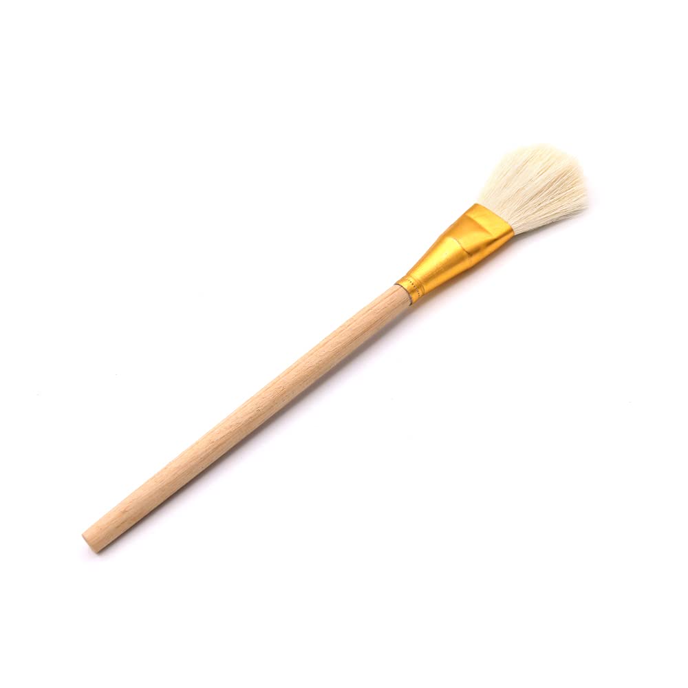 Gilding Brush Set, Goat Hair Brush, Leaf Sweeper, Paint Brush for Edible Gold Leaf, Gold Flakes, Gold Leaf Sheets 6 per Pack