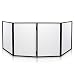 DJ Booth Foldable Cover Screen - Portable Event Facade Front Board Video Light Projector Display Scrim Panel with Folding Steel Frame Panel Stand, Stretchable Lycra Spandex - Pyle PDJFAC10 (White)
