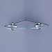 KES Bathroom Corner Tempered Glass Shelf 8MM-Thick Lavatory Wall Mount Triangular Brushed Nickel, BGS3100-2