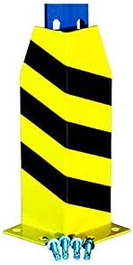 Racking and Shelving Column Impact Protector/Corner guard: L-Shape, 40cm height, steelmade, including bolt anchors - Industrial shelving, Heavy duty shelving, pallet racking