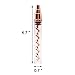 Flat Mouth Glass Tube Tool Set with Cleaning Tools + Storage Bag (Rose Gold)