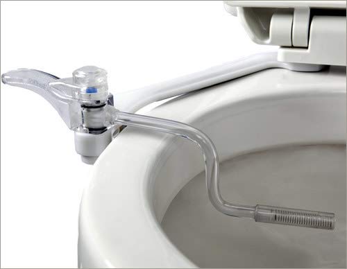 Biffy Universal - 8-STREAM NOZZLE SPRAY, Gentle, Unique Long Row, Adjustable Arm and Water Pressure - Toilet Bidet
