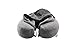 Luxury Memory Foam Neck Travel Pillow with Hoodie. Stylish Carry Bag. Premium Velvet. Washable Zippered Cover. Scientifically Proven U Shaped Neck Pillow. Business Traveler Gifts. (Gray)