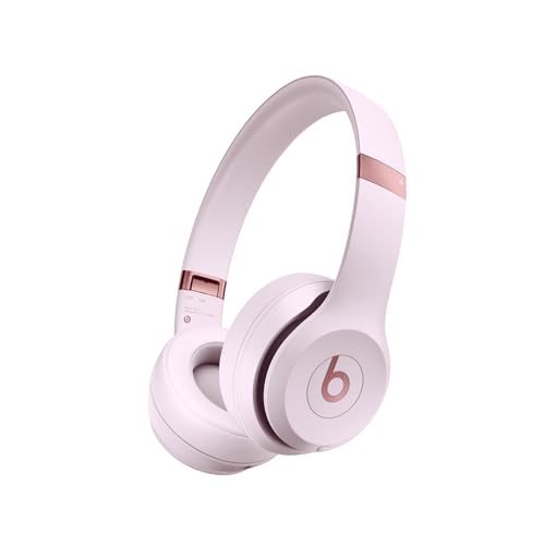 Beats Solo 4 – Casque Supra-auriculaire sans Fil Bluetooth, Apple et Android Compatible, 50 Heures d’autonomie - Rose pâle