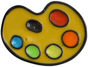 Firecolor Painting Tools Enamel Pins Palette Paint Tube Brush Brooches Badges Lapel Pins Gift for Painter Artist,Palette Shape