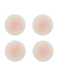 DaisyFormals, pegatinas delgadas reutilizables, de silicona, adhesivas, para ocultar el pezón (2 pares).