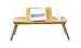 Large Lap Desk Ucharge Portable Adjustable  Bamboo Laptop Desk Table Breakfast Serving Bed Tray with Tilting Lockable Legs Top Drawer