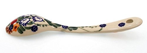 Classic-Polish-Pottery-Hand-Painted-Stoneware-Ceramic-Sugar-Serving-Spoon-064-U-097-U-099 Classic Polish Pottery Hand Painted Stoneware, Ceramic Sugar Serving Spoon, 064-U-097 (U-099)