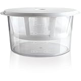 Greek Yogurt Maker with Unique Strainer Kit, 2 Quart Capacity, White/Clear