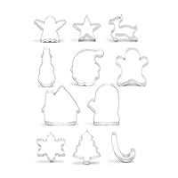 Large Christmas Cookie Cutters Set-11 Pieces-Stainless Steel