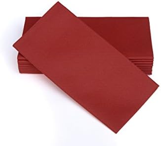 Elina Home 16"x16" Decorative Home Disposable Dinner Napkins | Linen Cloth Napkin Like Paper | Cocktail Wedding Party | (Maroon, 50)