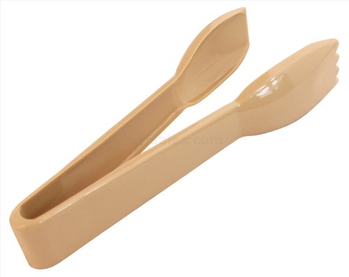 New Star Foodservice 35568 Straight Tongs, 6", Beige