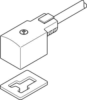 Festo 30938 Model KMF-1-230AC-5 Plug Socket With Cable