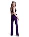 HDE Women's Color Block Fold Over Waist Yoga Pants Flare Leg Workout Leggings