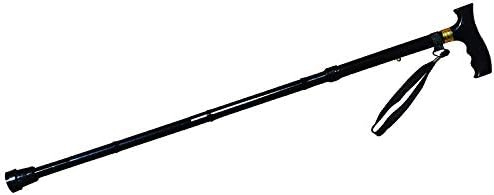 Fun n Shop Portable Folding Collapsible Non-Slip Adjustable Aluminum Alloy Walking Stick- Black