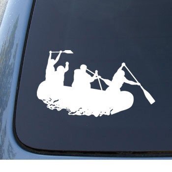 RAFTING - Whitewater Sport - Car, Truck, Notebook, Vinyl Decal Sticker #1203 | Vinyl Color: White
