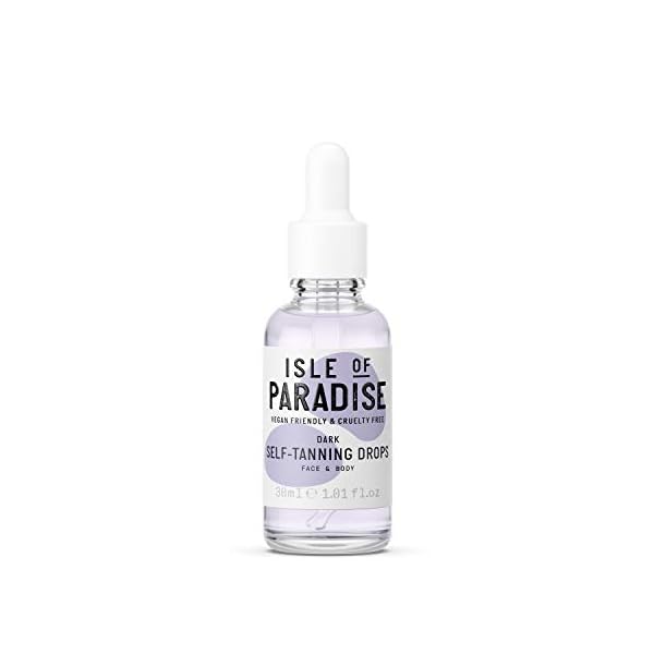 Isle of Paradise Self Tan Drops Dark (30 ml) Add Self Tanning Drops to Skin Care Natural Ingredients & Vegan