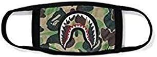 Asremit Fashion Bathing ape Bape Shark black mask camouflage mouth-muffle Bape cover (B)