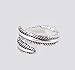 Hosaire Ring Women's Feathers Open Adjustable Ring Vintage Retro Silver for Women's Jewelry