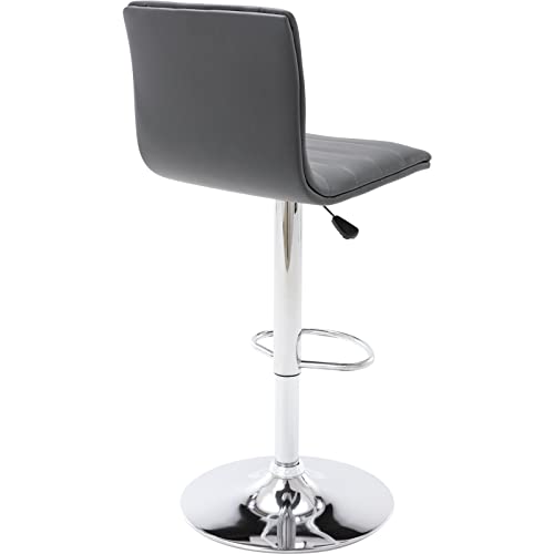Vogue Furniture Direct PU Leather Bar Stools, Modern Square Adjustable