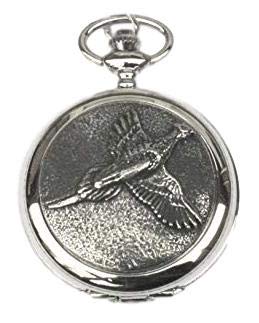 Gamekeepers Cottage gifts Pheasant Pocket Watch Pewter Fronted Shooting Gift