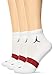 Nike Jordan Men's Low Quarter Dri-Fit Socks Men's Large (shoe size 8-12) (White)