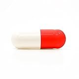 Capsuline Colored Gelatin Empty Capsules Size 0 Red/White 1000 Count