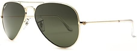 3025 001/58 Sunglasses 58mm Gold Frame/Natural Green Polarized