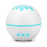 HOMEWEEKS 400ml Essential Oil Diffusers, Aromatherapy Diffusers with 7 Color LED Lights, Remote Control, BPA-Free, Waterless Auto-Off, Ultrasonic Cool Mist Humidifiers for Home Bedroom