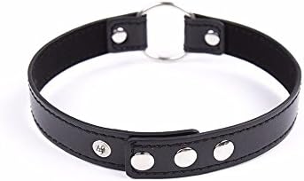 Kokl Black Leather Collar Punk Collar Bundle bed restraint set women men cosplay Couple Adult sexy