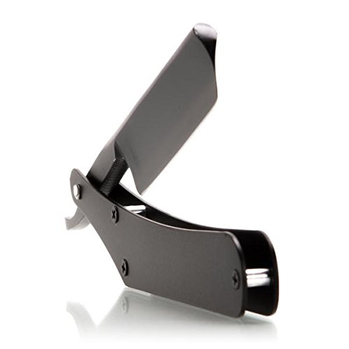 BlackAF Shave Ready Straight Razor in Stainless Steel Scales - By BOG (Black Ops Grooming) - Owned And Operated By Veterans