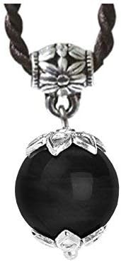 Black Tourmaline Bead Pendants for Girls Women