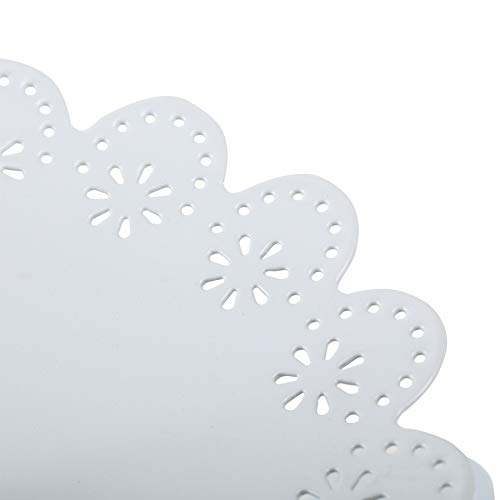 LIFESTIVAL Cupcake Stand White Metal 3-Tier Cake Holder Party Round Dessert Display Plate Decor Serving Platter for Party Wedding Birthday Baby Shower Celebration Home Decoration