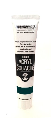 Turner Colour Works Acryl Gouache Artist Acrylic Paint - Single 20 ml Tube - Viridian (Hue)