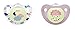 NUK Cute-as-a-Button Glow-in-The-Dark Orthodontic Pacifiers, Baby Girls, 0-6 Months, 2-Pack, 0.09 Pounds