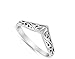 Filigree Celtic Chevron Thumb Ring 925 Sterling Silver Victorian Band Sizes 3-13