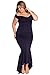 Astylish Womens Evening Dress Off Shoulder Flouncing Mermaid Formal Prom Gowns Large Navy