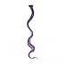 FESHFEN 10 Pcs Purple Curly Wave Clip on in Hair Extensions Hairpieces 18 Inches Long Remy Hair Colored Party Highlights Hair Accessories DIY Hair Decoration Cosplay with Gift Hairpin