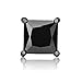 Queen Jewelers Sterling Silver Black Cubic Zirconia 4mm Princess-Cut Stud Earrings