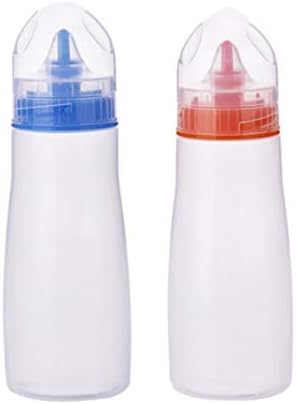 Hemoton 商い 2ピーススクイズボトルプラスチック再利用可能な蜂蜜ケチャップソース調味料ディスペンサー容器用ランチョンピクニックキッチン