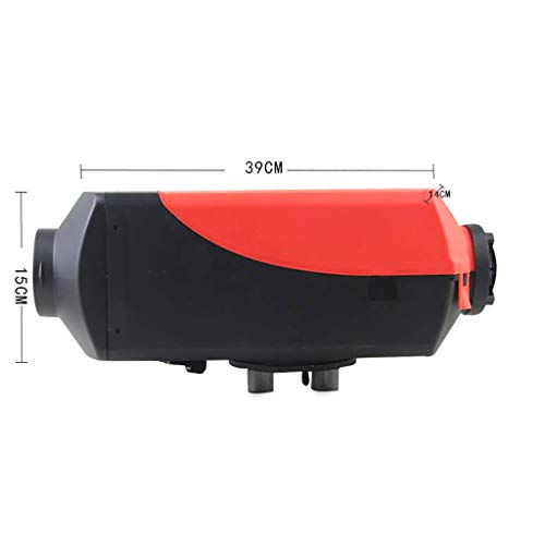Parking Air Diesel Heater 24V Diesel Air Fuel Heater for RV,Truck,Boat,Caravan Motorhome and Bus (24V 5KW with Digital Switch Remote Control,Silencer) (red) - Thumbnail 2