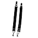 LEORX Pair of Women Adjustable Hosiery Nylon Stocking Clip Garter Buckles