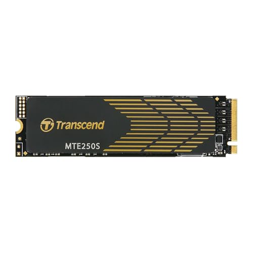 Transcend MTE250S 1TB NVMe PCIe Gen4 x4 SSD, Read/Write up to 7,200/6,200 mb/s with DRAM Cache TS1TMTE250S