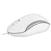 Macally USB Wired Mouse -Simple 3 Button & Scroll Wheel Design - Ergonomic & Comfortable Computer Mouse for Laptop, Windows PC, Chromebook, Desktop, Notebook, & Mac - Plug & Play USB Mouse - White