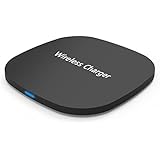 Wireless Charger, Fast Wireless Charging Pad 10W with Anti-slip Rubber for iPhone X, iPhone 8 / 8 Plus, Samsung Galaxy Note 8 / S8 / S8 Plus, S7 / S7 Edge and Qi-Enabled Devices (Black)