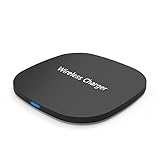 Wireless Charger, Fast Wireless Charging Pad 10W with Anti-slip Rubber for iPhone X, iPhone 8 / 8 Plus, Samsung Galaxy Note 8 / S8 / S8 Plus, S7 / S7 Edge and Qi-Enabled Devices (Black)